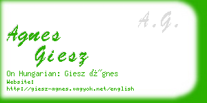 agnes giesz business card